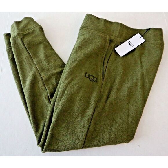 UGG 1136922 Men's Sz S Burnt Olive Green Brantley Brushed Terry Jogger Pants $98 - Picture 10 of 13